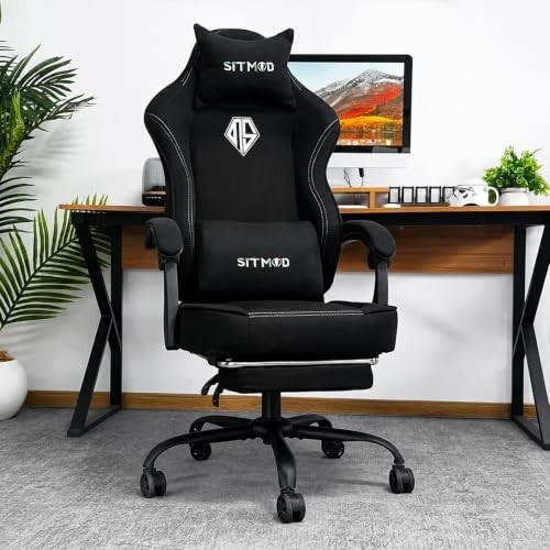 Fabric gaming chair - fabric,