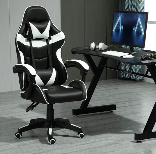 Swivel gaming chair faux - gaming,