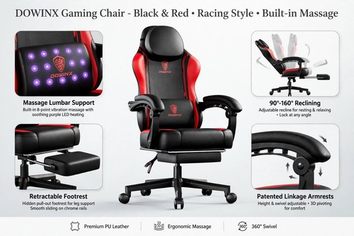 Dowinx gaming chair - gaming, black