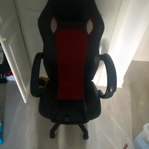 Black faux leather - leather, back
